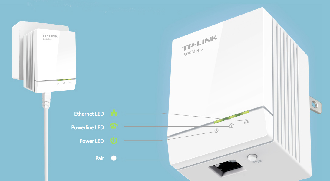 tp-link av600 lights